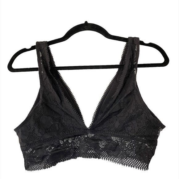 Aerie Black Plunging Wireless Lace Bra - M - Picture 3 of 3